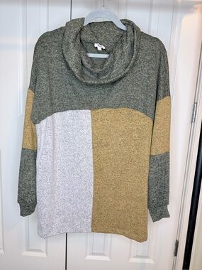 BKE cowl neck long sleeve sweater women size large